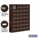 Salsbury Cell Phone Storage Locker - 7 Door High Unit (5 Inch Deep Compartments) - 35 A Doors - Bronze - Surface Mounted - Master Keyed Locks